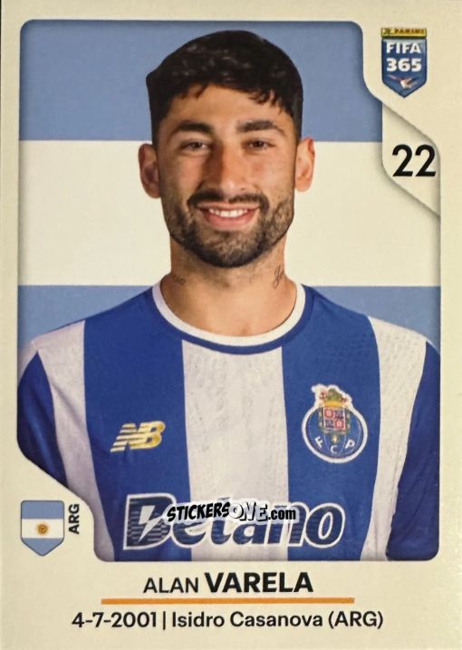 Cromo Alan Varela - Fifa 365 2026 n. 394 - Panini