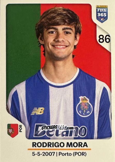 Cromo Rodrigo Mora - Fifa 365 2026 n. 397 - Panini