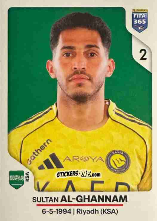 Sticker SuItan AI Ghannam - Fifa 365 2026 n. 426 - Panini