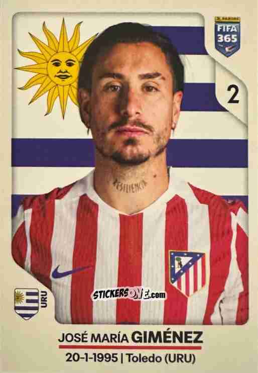 Cromo José María Giménez - Fifa 365 2026 n. 443 - Panini
