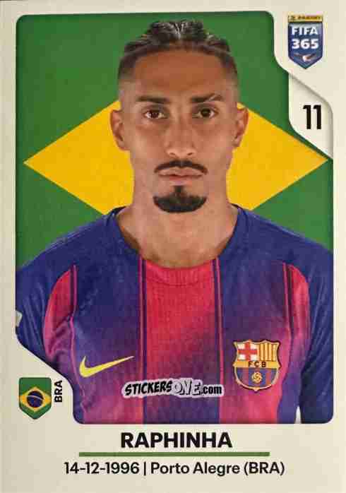 Sticker Raphinha - Fifa 365 2026 n. 492 - Panini