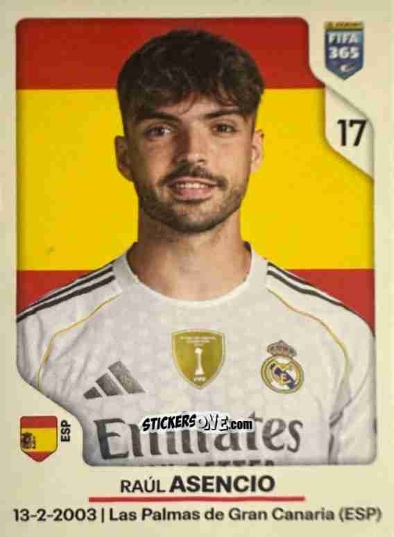 Sticker Raúl Asencio - Fifa 365 2026 n. 497 - Panini