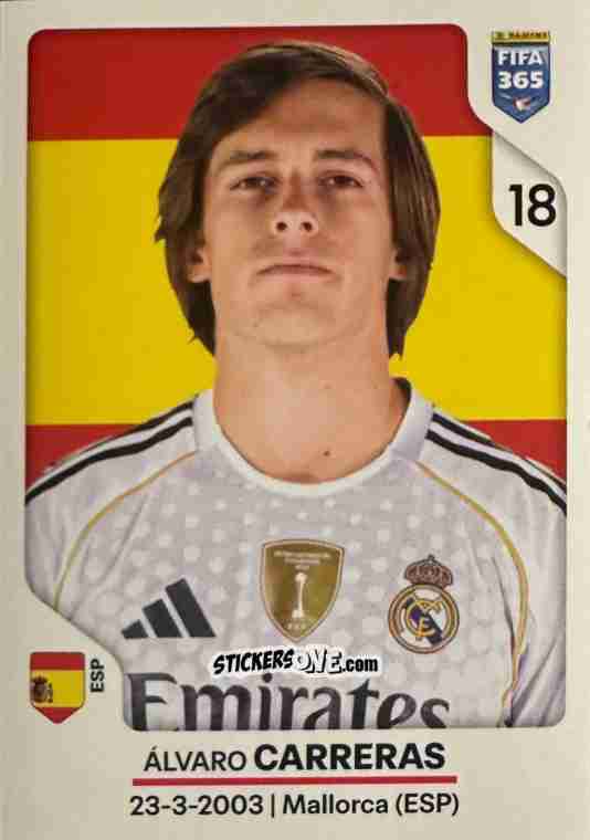 Sticker Álvaro Carreras - Fifa 365 2026 n. 501 - Panini