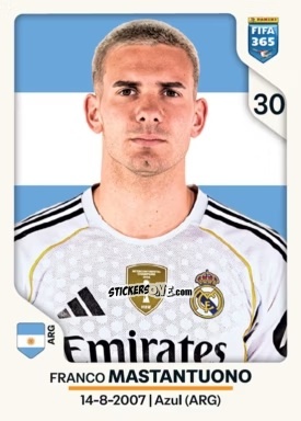 Figurina Franco Mastantuono - Fifa 365 2026 n. 506 - Panini