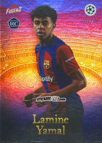 Figurina Lamine Yamal - Fugenz Uefa Club Competitions 2023-2024 n. 7 - Topps