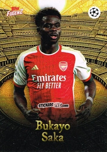 Figurina Bukayo Saka - Fugenz Uefa Club Competitions 2023-2024 n. 11 - Topps