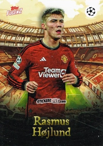 Figurina Rasmus Højlund - Fugenz Uefa Club Competitions 2023-2024 n. 29 - Topps