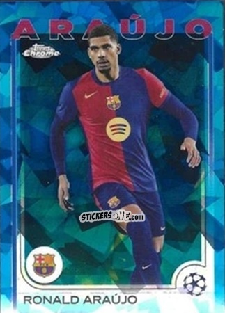 Cromo Ronald Araújo - Chrome Uefa Club Competitions Sapphire Edition 2024-2025 n. 24 - Topps