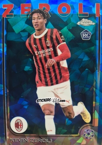Sticker Kevin Zeroli - Chrome Uefa Club Competitions Sapphire Edition 2024-2025 n. 34 - Topps