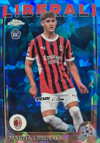 Cromo Mattia Liberali - Chrome Uefa Club Competitions Sapphire Edition 2024-2025 n. 82 - Topps