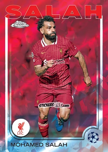 Cromo Mohamed Salah - Chrome Uefa Club Competitions Sapphire Edition 2024-2025 n. 87 - Topps