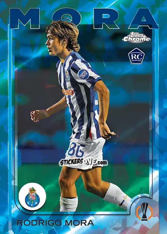 Cromo Rodrigo Mora - Chrome Uefa Club Competitions Sapphire Edition 2024-2025 n. 137 - Topps