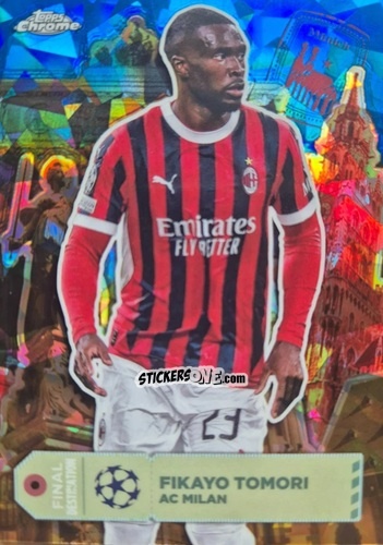 Sticker Fikayo Tomori - Chrome Uefa Club Competitions Sapphire Edition 2024-2025 n. FD-36 - Topps