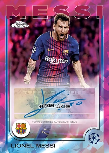 Cromo Lionel Messi - Chrome Uefa Club Competitions Sapphire Edition 2024-2025 n. CA-LM - Topps