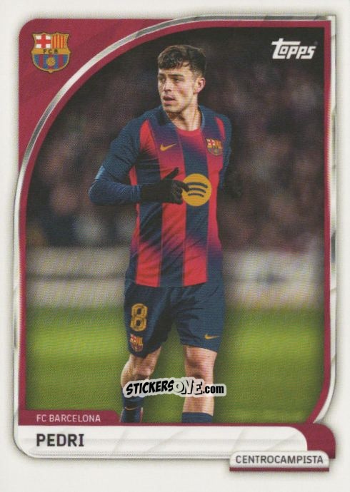Sticker Pedri - Fc Barcelona 2025-2026 Collector Tin n. 10 - Topps