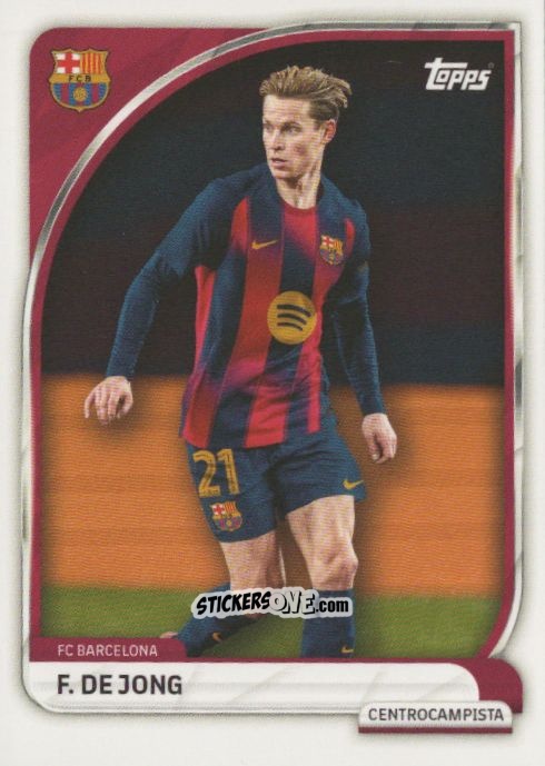 Sticker Frenkie de Jong - Fc Barcelona 2025-2026 Collector Tin n. 11 - Topps