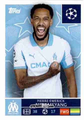 Sticker Pierre-Emerick Aubameyang - UEFA Champions League 2025-2026
 n. 351 - Topps