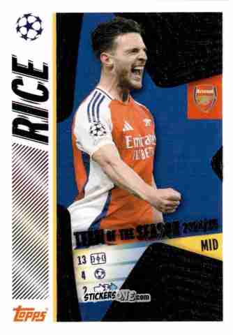 Cromo Declan Rice - UEFA Champions League 2025-2026
 n. 10 - Topps