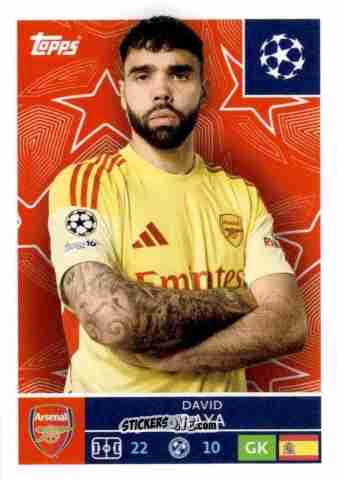 Sticker David Raya - UEFA Champions League 2025-2026
 n. 58 - Topps