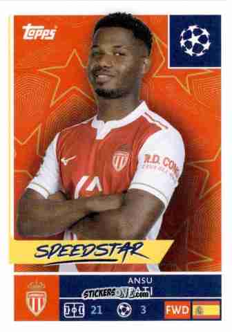 Sticker Ansu Fati - UEFA Champions League 2025-2026
 n. 82 - Topps