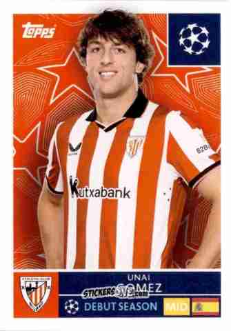 Figurina Unai Gomez - UEFA Champions League 2025-2026
 n. 109 - Topps