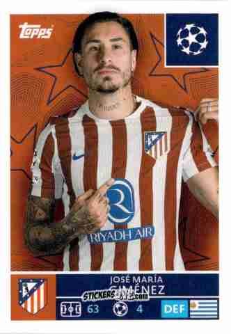 Cromo Jose Maria Gimenez - UEFA Champions League 2025-2026
 n. 115 - Topps