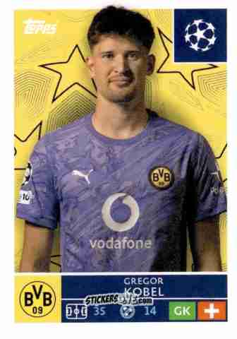 Sticker Gregor Kobel - UEFA Champions League 2025-2026
 n. 142 - Topps