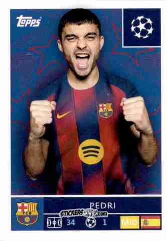Sticker Pedri - UEFA Champions League 2025-2026
 n. 190 - Topps