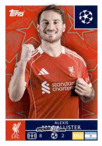 Cromo Alexis Mac Allister - UEFA Champions League 2025-2026
 n. 260 - Topps