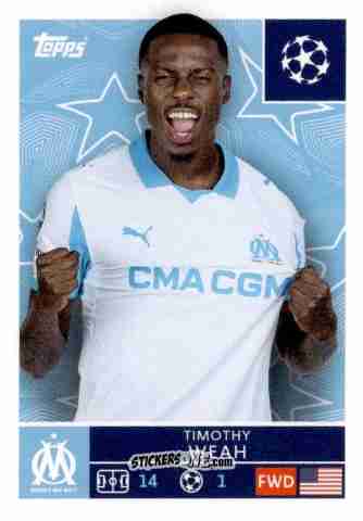 Cromo Timothy Weah - UEFA Champions League 2025-2026
 n. 353 - Topps
