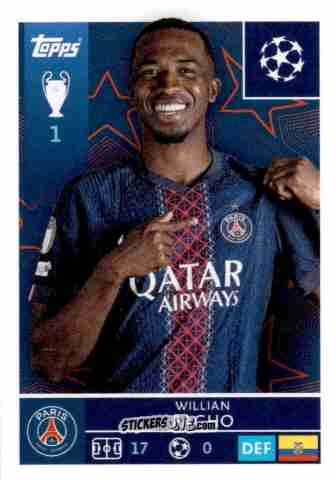 Figurina Willian Pacho - UEFA Champions League 2025-2026
 n. 357 - Topps