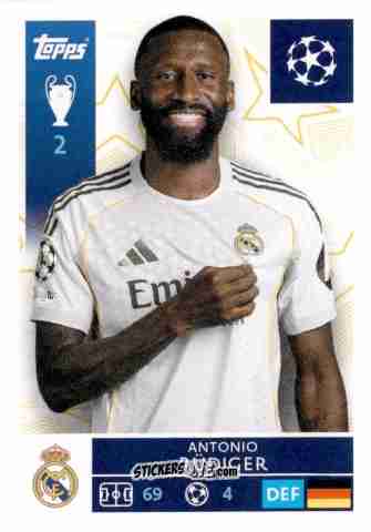 Cromo Antonio Rudiger - UEFA Champions League 2025-2026
 n. 385 - Topps