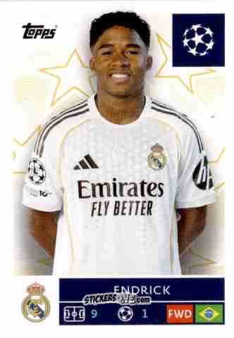 Figurina Endrick - UEFA Champions League 2025-2026
 n. 395 - Topps