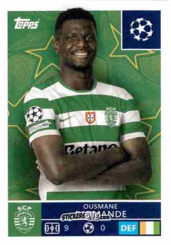 Sticker Ousmane Diomande - UEFA Champions League 2025-2026
 n. 413 - Topps