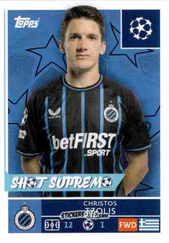 Cromo Christos Tzolis - UEFA Champions League 2025-2026
 n. 489 - Topps