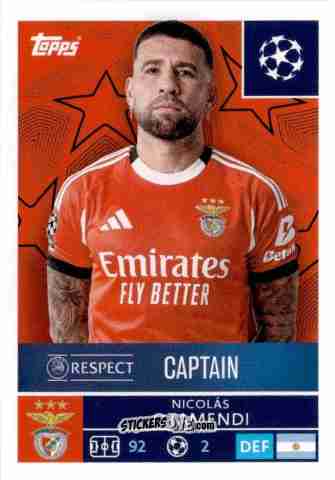 Figurina Nicolas Otamendi - UEFA Champions League 2025-2026
 n. 553 - Topps