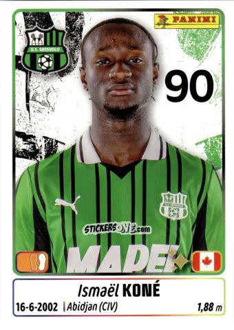 Sticker Ismael Kone' - Calciatori 2025-2026 n. 432 - Panini