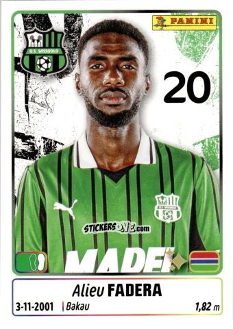 Figurina Alieu Fadera - Calciatori 2025-2026 n. 433 - Panini