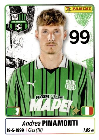 Sticker Andrea Pinamonti - Calciatori 2025-2026 n. 434 - Panini