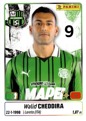 Sticker Walid Cheddira - Calciatori 2025-2026 n. 437 - Panini