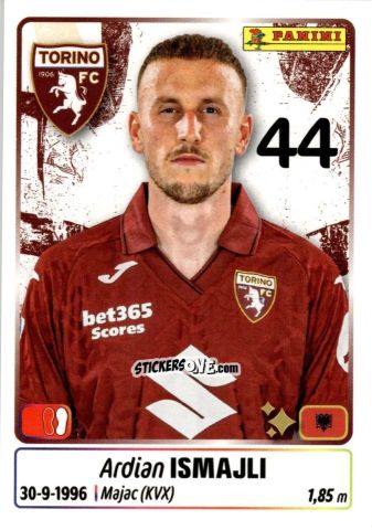 Sticker Ardian Ismajli - Calciatori 2025-2026 n. 449 - Panini