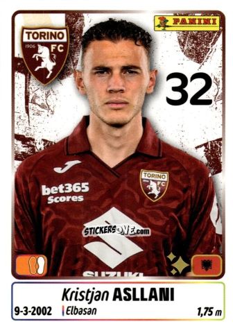 Sticker Kristjan Asllani - Calciatori 2025-2026 n. 450 - Panini