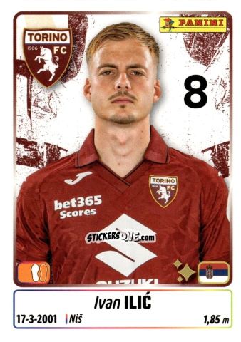Sticker Ivan Ilic - Calciatori 2025-2026 n. 452 - Panini