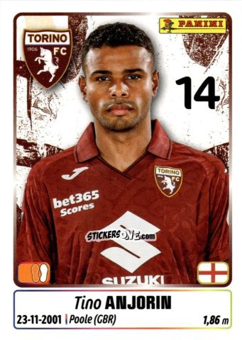 Sticker Tino Anjorin - Calciatori 2025-2026 n. 453 - Panini