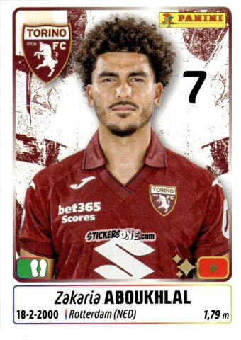 Sticker Zakaria Aboukhlal - Calciatori 2025-2026 n. 457 - Panini