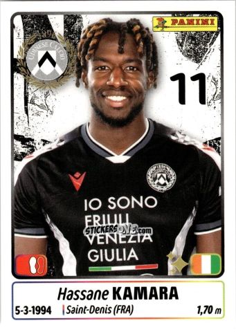 Sticker Hassane Kamara - Calciatori 2025-2026 n. 469 - Panini