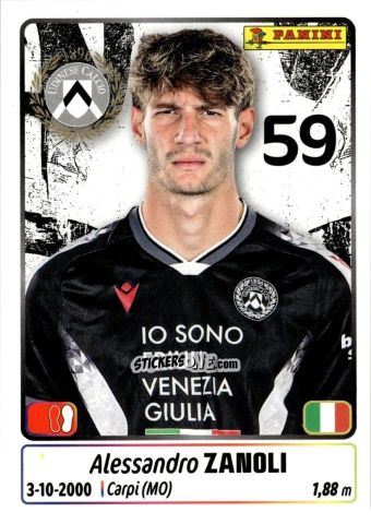 Sticker Alessandro Zanoli - Calciatori 2025-2026 n. 470 - Panini