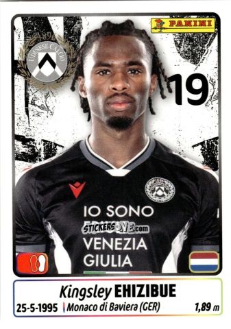 Cromo Kingsley Ehizibue - Calciatori 2025-2026 n. 471 - Panini