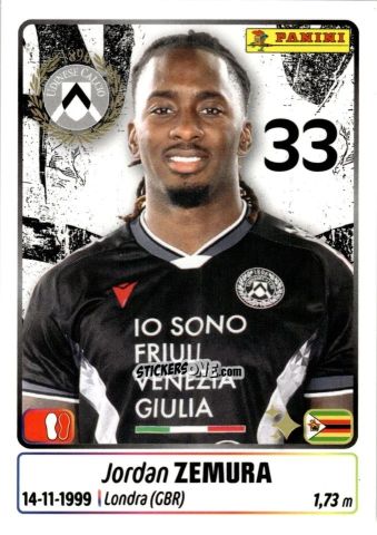 Cromo Jordan Zemura - Calciatori 2025-2026 n. 472 - Panini