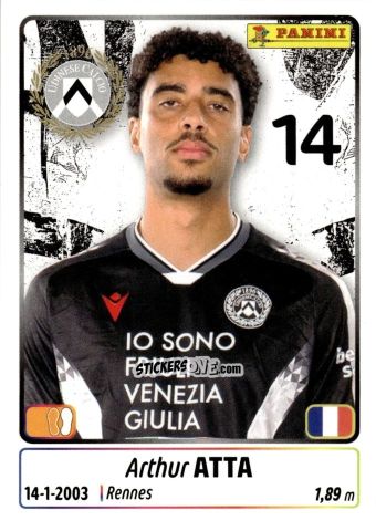Sticker Arthur Atta - Calciatori 2025-2026 n. 478 - Panini